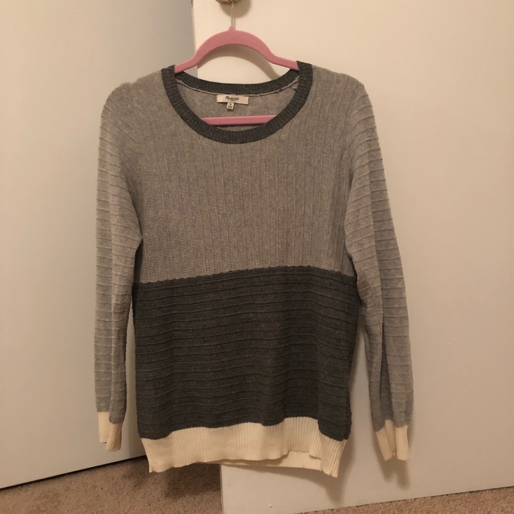 Madewell Sweater: Gray/Cream